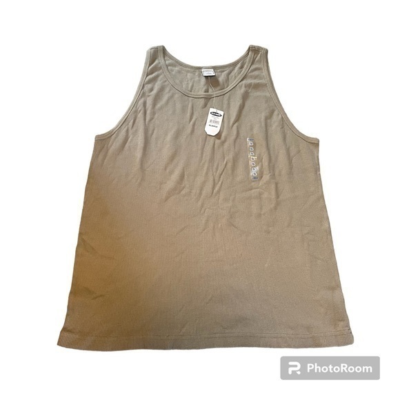 New early 2000’s brown cream Old Navy mens tank top - Picture 1 of 8